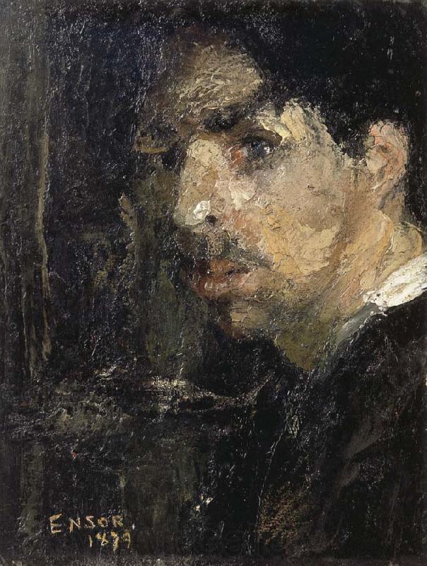 James Ensor Self-Portrait,Called The Big Head France oil painting art